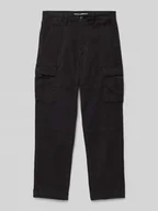 Spodnie i spodenki dla chłopców - Spodnie cargo o kroju regular fit z detalem z logo model ‘RYAN’ - miniaturka - grafika 1