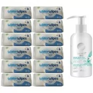 Chusteczki nawilżane - Waterwipes Chusteczki nawilżane nasączane czystą wodą Biodegradowalne + Little Siberica Organiczne mydło dla dzieci 0+ Zestaw 12 x 60 szt. + 250 ml - miniaturka - grafika 1