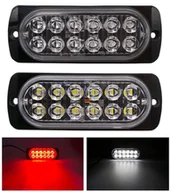 Lampy tylne - Lampa tylna 12 LED mocna 12V-24V mała Biała, dzienne, cofania, DRL - miniaturka - grafika 1