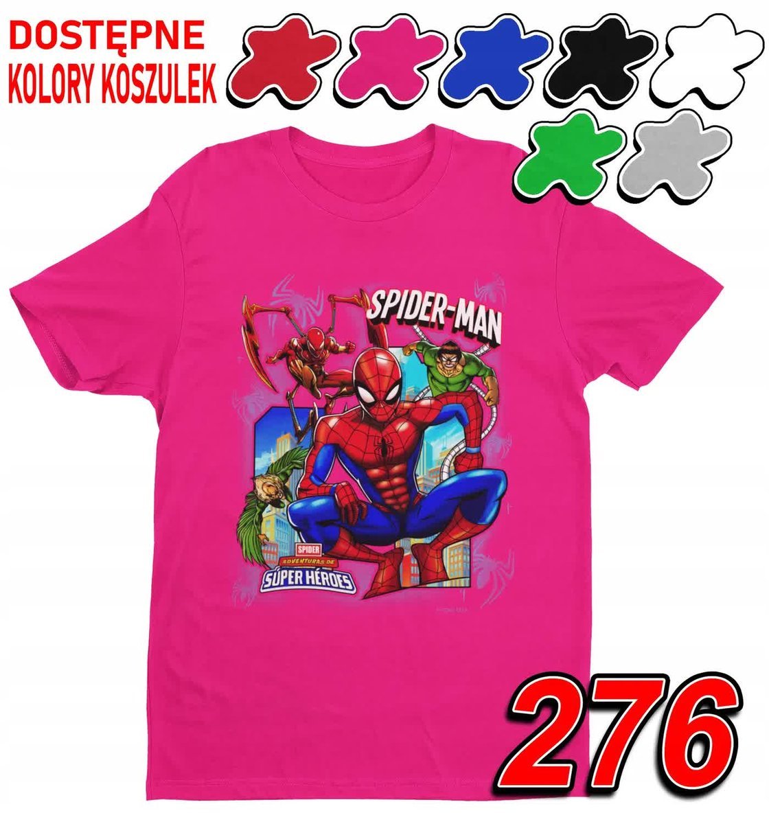 Dziecięca Koszulka T-Shirt Z Nadrukiem Avengers Spiderman Marvel -M 134-140