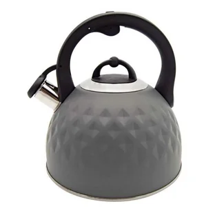 Czajnik stalowy Szary 2,5 L z gwizdkiem - Czajniki na gaz - miniaturka - grafika 1