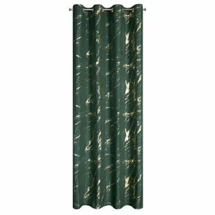 Zasłona LANI 140x250 ziemnozielona wzór marmur - Zasłony - miniaturka - grafika 1