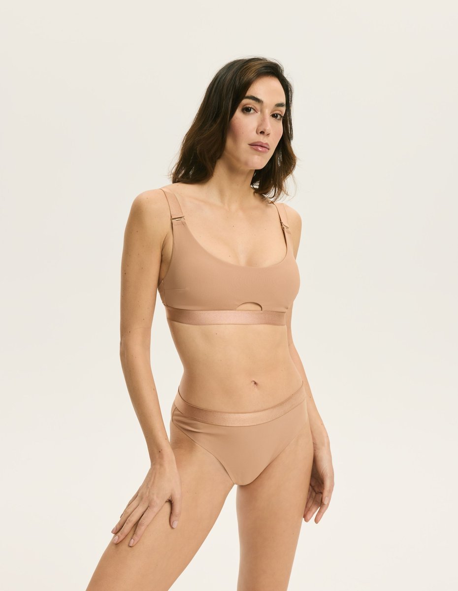 Biustonosz miękki Bianco Esotiq jasno-brązowy S