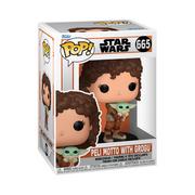 Figurki dla dzieci - Funko Pop! Star Wars, The Mandalorian, Figurka Kolekcjonerska, Peli Motto W/grogu - miniaturka - grafika 1