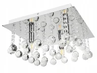 Lampy sufitowe - Lampa Sufitowa Plafon Żyrandol Kryształki wisząca - miniaturka - grafika 1