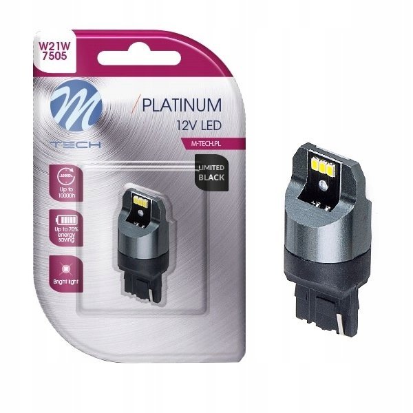 Żarówka W21w Led T20 Canbus White 12/24v Biała