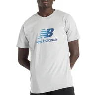 Koszulki męskie - Koszulka New Balance MT51503AG - szara - miniaturka - grafika 1