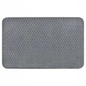 Dywaniki łazienkowe - Dywanik łazienkowy antypoślizgowy miękki 50x80 cm szary mata wytrzymały - miniaturka - grafika 1