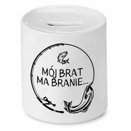 Skarbonki - SKARBONKA DLA BRATA MÓJ BRAT MA BRANIE PREZENT z Nadrukiem ze Zdjęciem + Opakowanie na prezent (wzór 02) - miniaturka - grafika 1