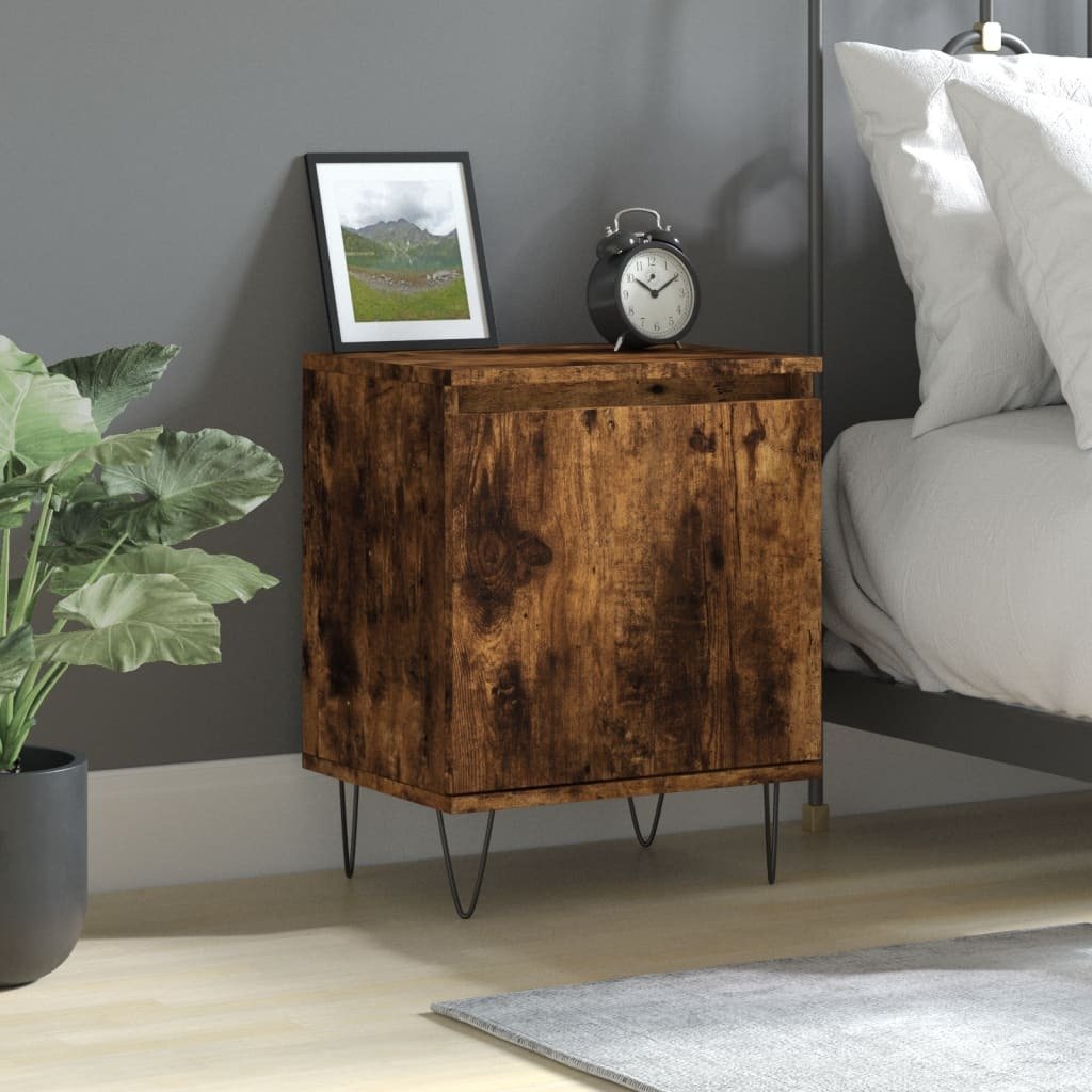 Szafka nocna dąb wędzony 40x30x50 cm materiał drewnopochodny