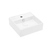 Umywalki - Umywalka nablatowa Uptrend MEDUSA L biały połysk, z otworem na baterię oraz przelewem 1 szt. - miniaturka - grafika 1