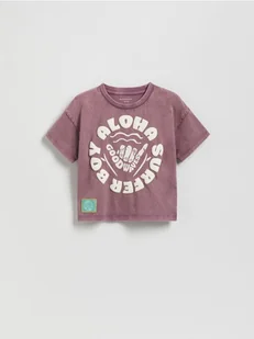 Reserved - Bawełniany t-shirt oversize - fioletowy - Bluzki dla niemowląt - miniaturka - grafika 1