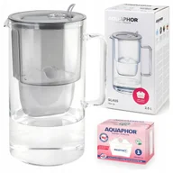 Dzbanki filtrujące - Dzbanek filtrujący szklany Aquaphor Glass Szary + Filtr Maxfor Mg Magnez - miniaturka - grafika 1