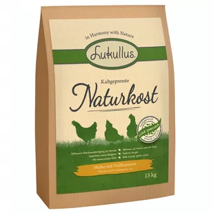 Lukullus Naturkost, tłoczony na zimno, kurczak z ryżem pełnoziarnistym - 15 kg - Sucha karma dla psów - miniaturka - grafika 1