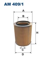 Filtry powietrza - Filtron AM 409/1 FILTR POWIETRZA - miniaturka - grafika 1