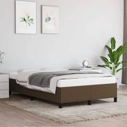 Łóżka - Lumarko Rama łóżka, ciemnobrązowa, 120x200 cm, obita tkaniną - miniaturka - grafika 1