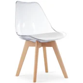 Krzesła - Przezroczyste krzesło minimalistyczne M5-F02 - miniaturka - grafika 1