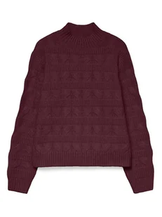 Vero Moda Sweter w kolorze ciemnofioletowym - Swetry damskie - miniaturka - grafika 1