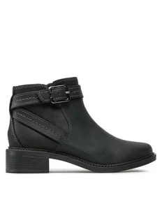 Clarks Botki Maye Strap 261680754 Czarny - Botki damskie - miniaturka - grafika 1