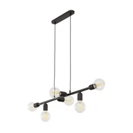 Lampy sufitowe - Lampa Wisząca Porto 5721 6Xe27 Czarna - miniaturka - grafika 1
