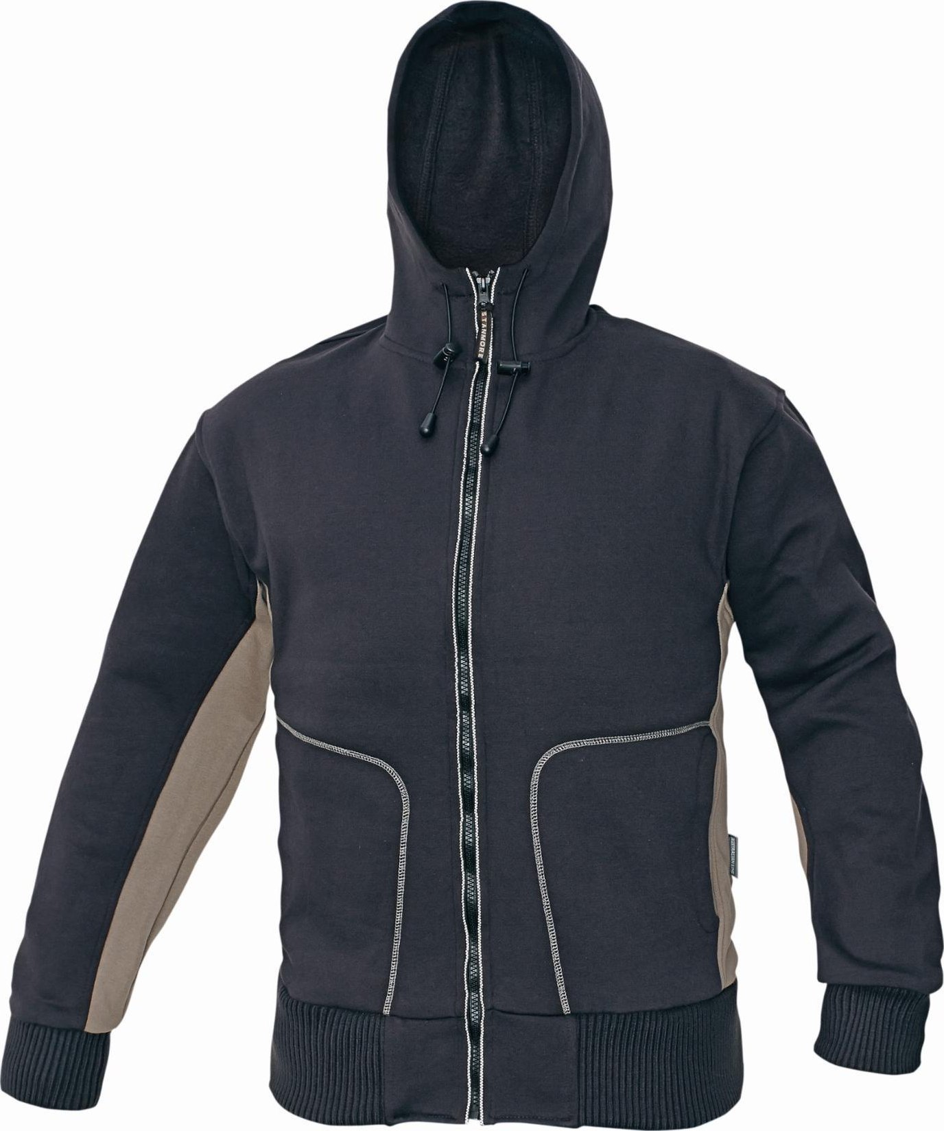 CERVA STANMORE - bluza z kapturem regulowanym za pomocą sznurka - zielony-czarny XL