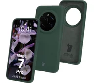 Etui i futerały do telefonów - Bizon Silikonowe Soft do Honor Magic7 Pro Ciemnozielony - miniaturka - grafika 1