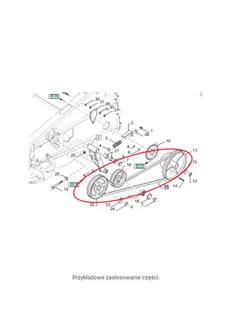 CNH PAS NAPĘDU KOSY NOWY TYP 84058255 - Części i akcesoria do maszyn rolniczych - miniaturka - grafika 1