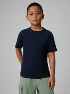 Koszulki dla chłopców - 4F T-shirt gładki chłopięcy - granatowy 164 (13-14 lat) - miniaturka - grafika 1
