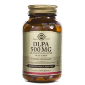 Suplementy naturalne - Solgar, DLPA (DL-Fenyloalanina) 500 mg, 50 kapsułek - miniaturka - grafika 1