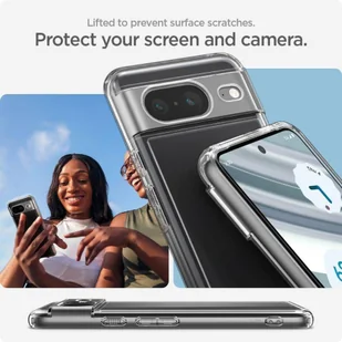 Etui GOOGLE PIXEL 8 Spigen Ultra Hybrid Crystal transparentne - Etui i futerały do telefonów - miniaturka - grafika 13
