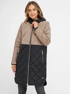 Kurtki damskie - TicketWOMAN Płaszcz przejściowy w kolorze jasnobrązowo-czarnym - miniaturka - grafika 1