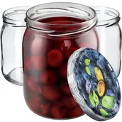 Pojemniki kuchenne - Słoiki Senna 540ml 8 szt. 82mm + wieczka "Śliwki" - miniaturka - grafika 1