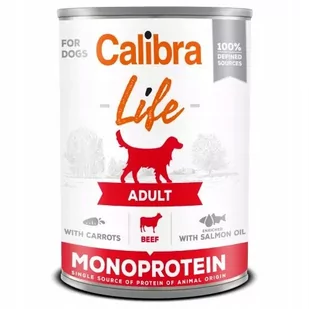 Calibra Life Adult Beef with carrots 400 g - mokra kara z marchewką i wołowiną dla psa - Mokra karma dla psów - miniaturka - grafika 1