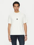 Koszulki męskie - HUGO T-Shirt Debostac 50535499 Écru Relaxed Fit - miniaturka - grafika 1