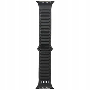 Pasek Audi Logo Genuine Leather Magnetic Ring do Apple Watch 44/45/46/49mm - Akcesoria do smartwatchy - miniaturka - grafika 1