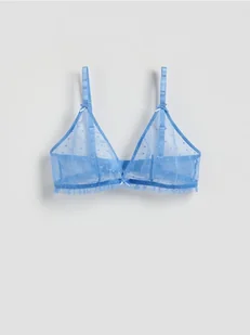 Reserved - Siateczkowy biustonosz - niebieski - Biustonosze - miniaturka - grafika 1