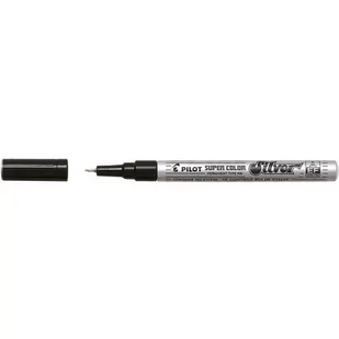Pilot Pen Pilot Super kolorze ekstra drobno marker Bullet, srebro opakowanie 12 szt. 2451 - Markery permanentne - miniaturka - grafika 1