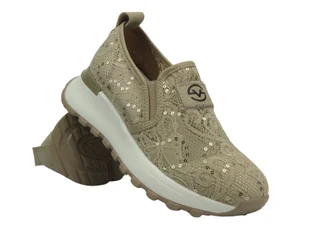 Półbuty, Damskie Koronkowe - Vinceza 66721, Beżowe - Półbuty damskie - miniaturka - grafika 1