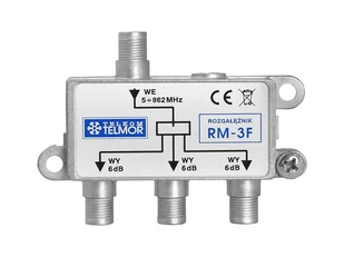 TELMOR Rozgałęźnik trzykrotny Rm 3F - Rozgałęźniki i multiswitche do TV-SAT - miniaturka - grafika 2