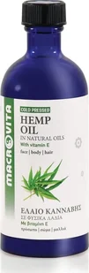 Macrovita MACROVITA OLEJ KONOPNY w naturalnych olejach tłoczony na zimno z witaminą E 100ml - Balsamy i kremy do ciała - miniaturka - grafika 1