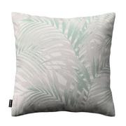Dekoria Poszewka Kinga na poduszkę miętowo szare liście palmy na białym tle 43 × 43 cm Gardenia 100-142