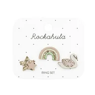 Biżuteria dla dzieci - Rockahula Kids pierścionki dla dziewczynki 3 szt Enchanted Rainbow And Swan Ring - miniaturka - grafika 1