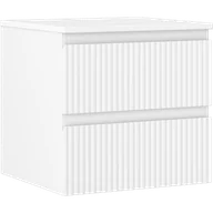 Szafki łazienkowe - Mexen Rivel szafka łazienkowa podumywalkowa 50 cm z blatem, 2 szuflady, ryflowana , biała mat - 91A20-05047-2-BFFC01 - miniaturka - grafika 1