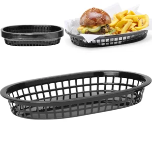 Koszyk do pieczywa owalny czarny 6 szt. - Hendi 426890 - Akcesoria gastronomiczne - miniaturka - grafika 1