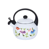 Czajniki na gaz - Czajnik imbryk emaliowany z gwizdkiem automat 2L - miniaturka - grafika 1