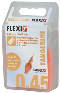 Tandex A/S czyściki międzyzębowe FLEXI 0,45 x 2,5mm UltraFine Tangarine (pomarańczowy) 6szt. w opak. - Szczoteczki międzyzębowe - miniaturka - grafika 1