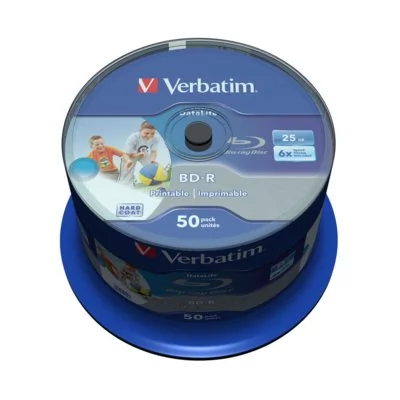 Verbatim BD-R Blu-Ray SL Printable 25 GB 6 x 50 (43812)