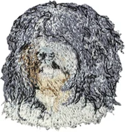 Plecaki - Schapendoes, Owczarek holenderski - naszywka w kształcie psa, haftowana łatka, unikatowa ozdoba do plecaka marki Art-Dog - miniaturka - grafika 1