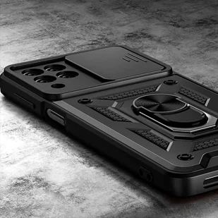 Pancerne etui z osłoną aparatu Alogy Camshield Stand Ring do Samsung Galaxy M53 5G czarne - Etui i futerały do telefonów - miniaturka - grafika 15