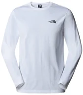 Bluzy męskie - Bluza The North Face M L/S Simple Dome Tee męska : Kolor - Biały, Rozmiar - XXL - miniaturka - grafika 1